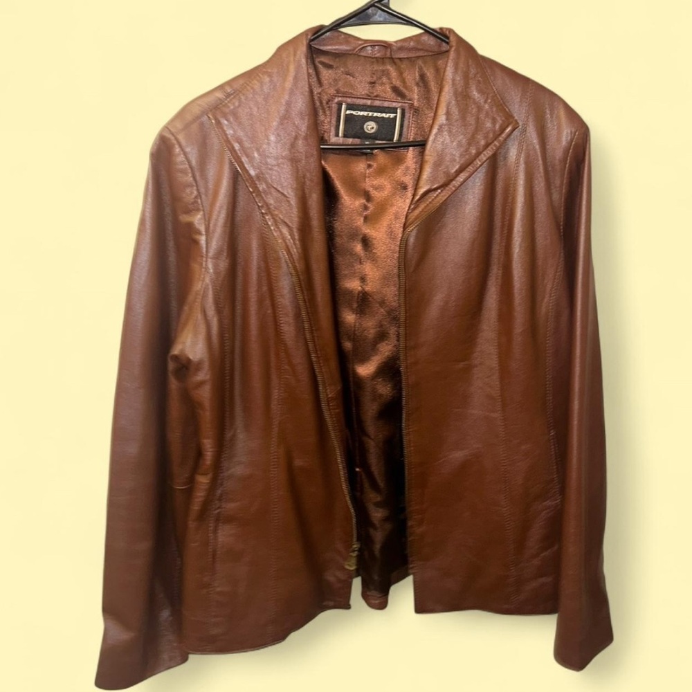 Vintage 90th minimalist leather jacket